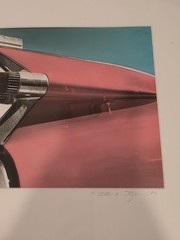 ALLAN I TEGER Hand Painted Photo 82 «Cadillac Tail Fin» signed 23/100 COA Framed
