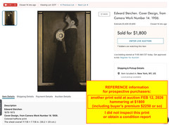 1906 EDWARD STEICHEN ‘Cover Design’ from Camera Work 14 framed in welded bronze