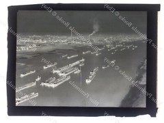 Large Glass Plate 13x18cm Superb Vintage Photo Shipping Barges Factory