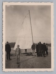 People with Ice Sailor Ice Sailing Leisure Hobby Sports – Vintage Photo 1930s