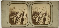 Glacier Des Bossons Chamonix Mont Blanc C1858 Photo Stereo GR Vintage Album