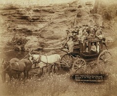 John C.H. Grabill photo, «Tallyho Coaching at Great Hot Springs of Dakota» 1889