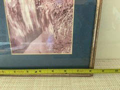 Vintage Photography Print Winter Landscape Scene Matted Framed 10″x8″ Pre-owned