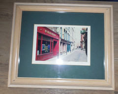 Vtg Original Signed Jani Photo of O’Brians Irish Pub Dublin Street Scene