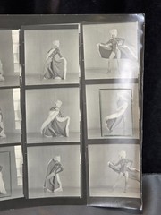 NEWLY FOUND! Hendrickson PHOTO Contact Sheet Proof JULIET PROWSE POSING FUR HAT