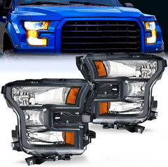 Headlight Assembly Compatible with 2015 2016 2017 Ford F-150 Headlamps Replaceme