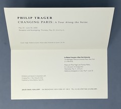 Philip Trager (b. 1935) Art Announcement Card 2000 – Changing Paris