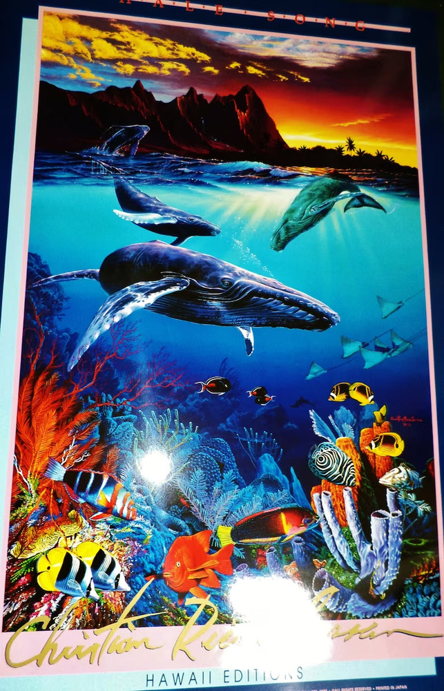 Wale Song poster heavy duty Hawaiian Pacific Marine «Christian Riese Lassen Wale