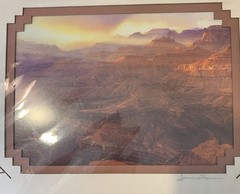 JAMES THOMSON SIGNED PRINT PHOTO GRAND CANYON SUNSTREAK S. RIM 10″x 8″ MATTED