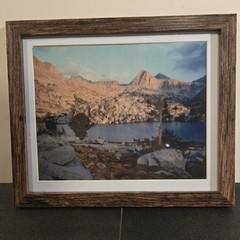 12×10 Desert Mountain Landscape Print in Standing Wooden Frame Home Decor
