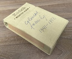 45 NEGATIVES IN ALBUM RICH COUPLE & BOYS AT HOME & GARDEN 1941-56 FASHIONS