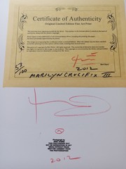 Bert Stern (1929-2013) – Marilyn Monroe – Crucifix III – signed photo + COA