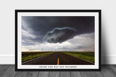 Storm Photography Print – UFO Shaped Wall Cloud Over Highway in New Mexico