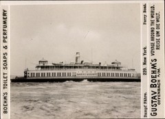 Photo New York City USA, Steam Ferry, Advertising Boehm’s Toilet Soap – 11088205