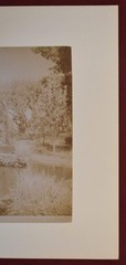 Vintage Photograph of a Fountain at an Italian Villa, Sepia Wash