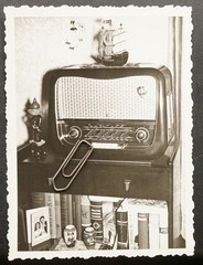 Photo View Radio Receiver Device Technology Living Room Vintage Rex Logo Picture Old