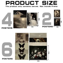 JarThenaAMCS 12 Pcs Halloween Dark Wall Art Prints Dark Academia Decor Gothic…