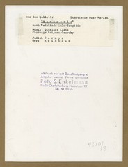orig. Foto Enkelmann Tanz Oper Berlin Dornys Reinholm Ballett Wedekind Lulu 1958