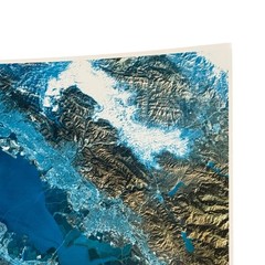 Vintage 1982 Landsat San Francisco Satellite Photograph EOSAT Hughes 16×20 Color