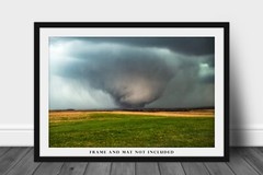 Storm Photography Print – Picture of Large Tornado on Spring Day in Kansas