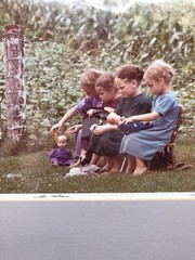 Bill Coleman Amish No 265 «Little Mothers» Framed Photograph Signed 9″ x 6.75″