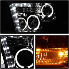 – for 2009-2018 Dodge Ram 1500 10-18 2500 3500 LED Halo Ring Smoked Lens Project