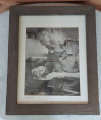 VINTAGE NELL COLE-GRAVES, THE POTTER FRAMED PHOTOGRAPH BLACK & WHITE 1993 Age 84