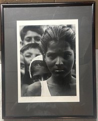 Original CLEMENS KALISCHER ‘Sarkej, India’ GIRL w 4 Boys SIGNED Gelatin PHOTO