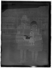 Boy and Girl Berlin Victoria Louise Pl. Double Exposure Glass Negative DREAM