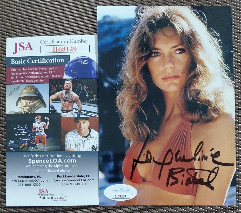 JACQUILINE BISSETT Actress 4X6 Hand Signed Autograph JSA COA