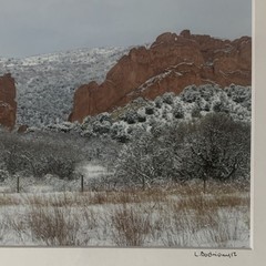 Garden of the Gods in Snow Photography Print – Colorado Matted and Signed