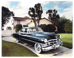 CADILLAC 1950 GICLEE COLOR DRAMATIC PIGMENT PRINT 30X40″ VINTAGE SALMIERI SIGNED