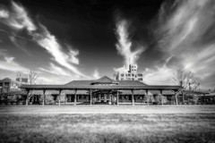 Fine Art Photography, 8×12 B&W print, Train Station, Hastings, Nebraska