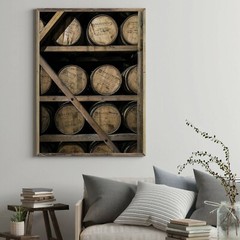 Bourbon Barrel Wall Art Photo Print, Whiskey Fine Art, Man Cave Wall Art Decor