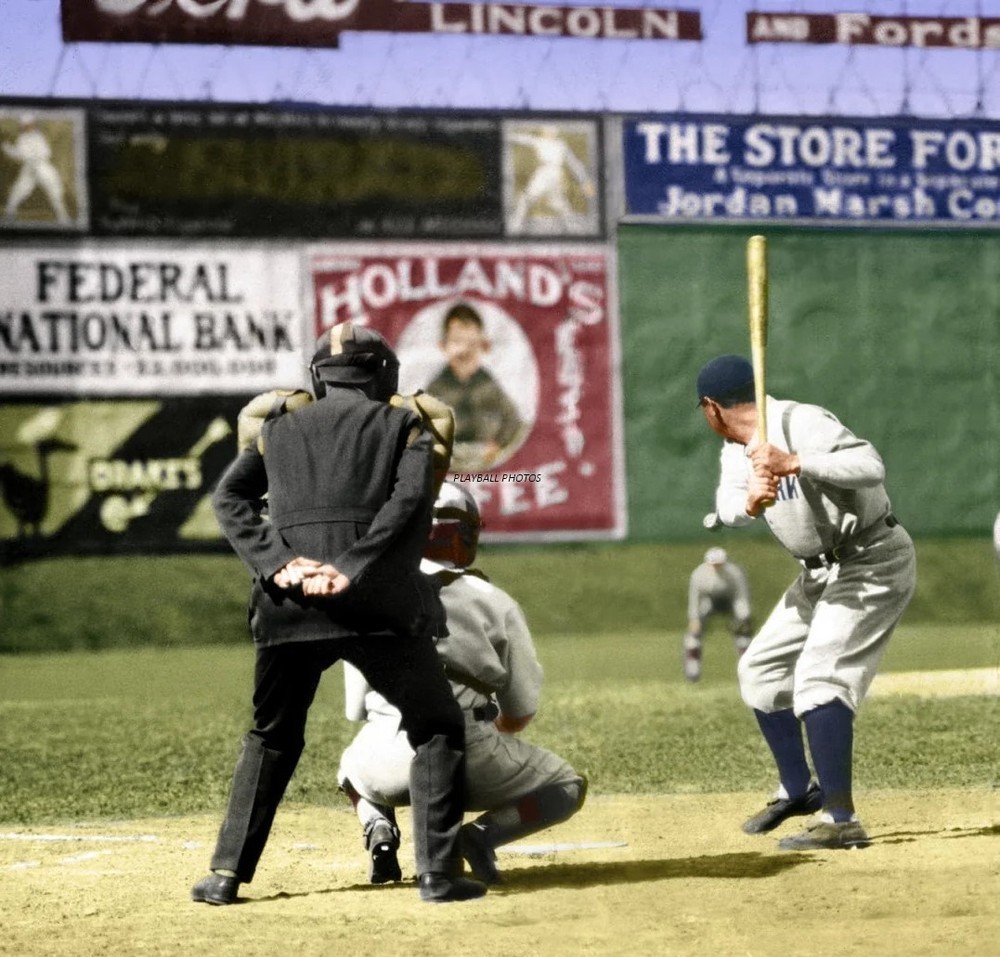 babe-ruth-at-bat-in-fenway-park-boston-1929_1 8×10 Colorized Print-FREE SHIPPING