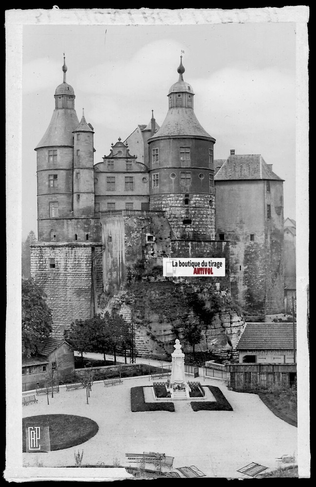 Vintage Black & White Photo Glass Plate Negative 9X14 Cm Montbéliard, Doubs