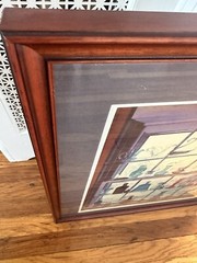 “Sunlit Memories in Colored Glass Bottles” Framed Photograph 21.5” X 25.5”