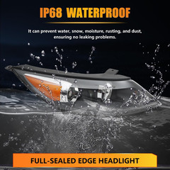 Headlight Assembly for 2013-2016 Sportage, Passenger & Driver Side Halogen Headl