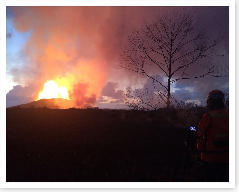 2018 Kilauea Volcano Fissure 8 Lava Fountain Silver Halide Photo