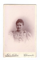 CDV photo around 1885, pretty young woman, Chemnitz