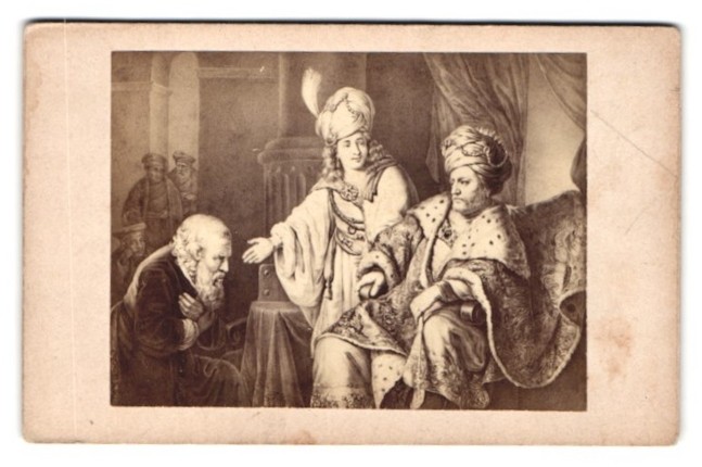 Photograph Joseph Introduces His Father to King Pharaoh, Based on a Painting