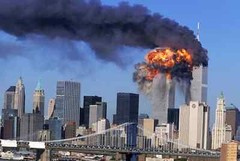 World Trade Center Set of 4 Photos from Construction to Destruction 9/11/2001