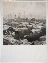Silver Print Asia Hong Kong Village Of Joncques 17X17Cm 1960