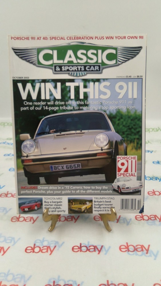 Classic And Sportscar Magazine OCT. 2003 PORSCHE AT 40