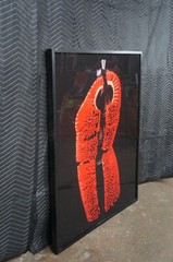 1993 Janet Biggs «Lipstick Dress» Cibachrome Triptych Photographs 108″
