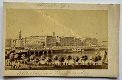 orig. CDV photo lithograph Hamburg Alster around 1860 C. Gassmann