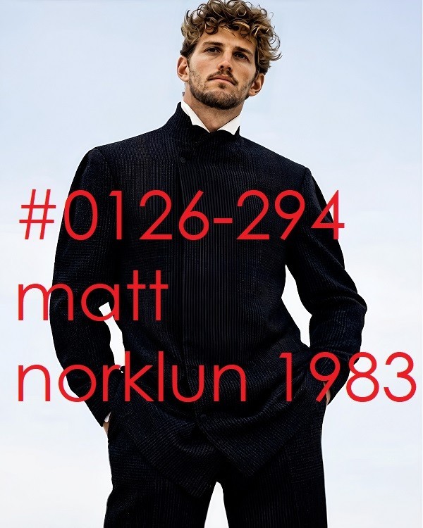 VINTAGE MALE PORTRAIT #0126-294 -iconic men – matt norklun 1983 -freeShip/USA