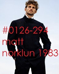 VINTAGE MALE PORTRAIT #0126-294 -iconic men – matt norklun 1983 -freeShip/USA