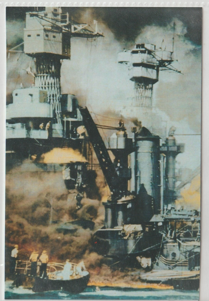 The Attack on Perl Harbor Hi December 7th 1941 4×6 Re-Print #1002