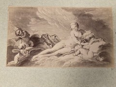 Curiosa Albumen Photograph Engraving François Boucher A. Calavas Paris 1875